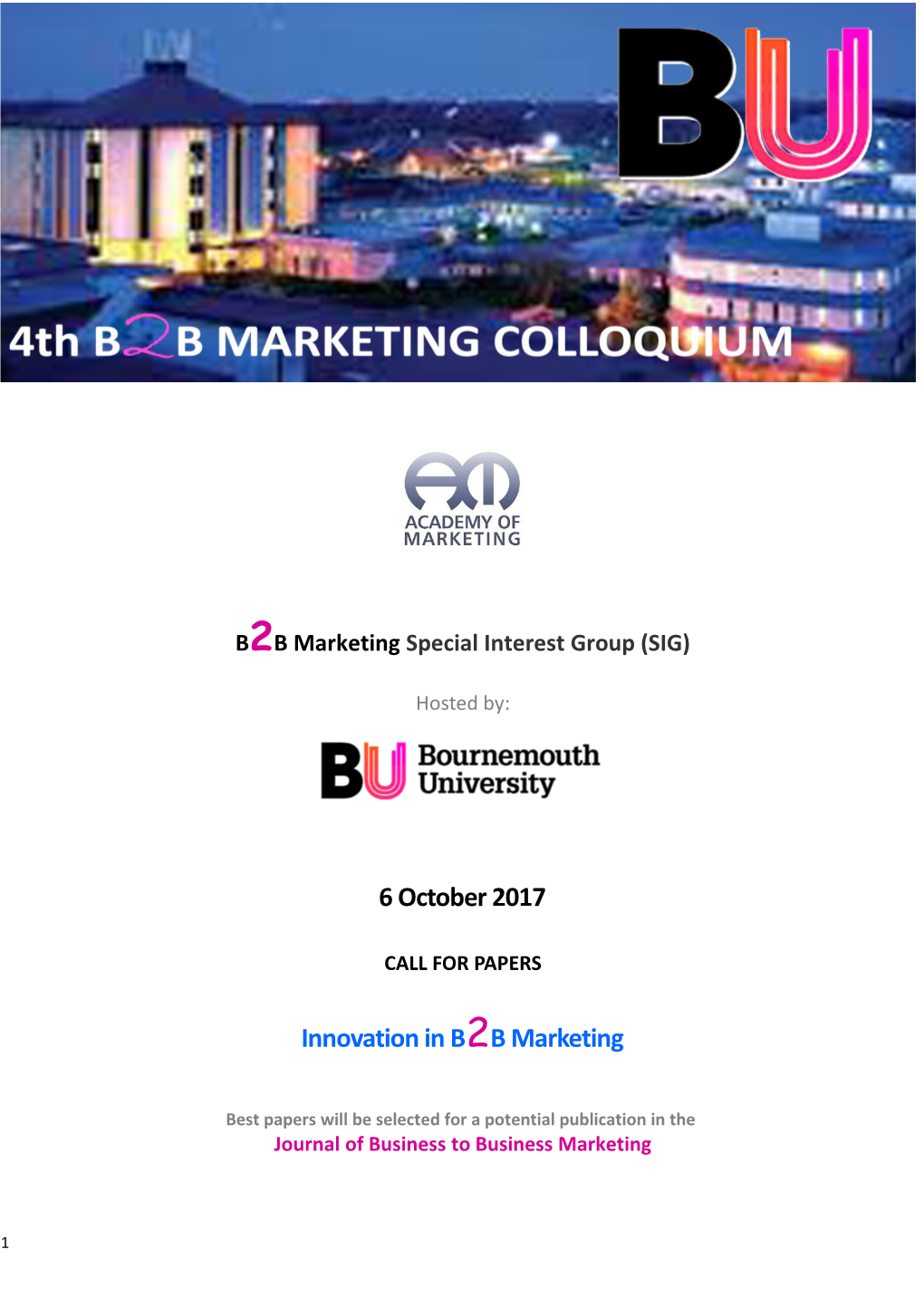 B2B Marketing Special Interest Group (SIG)