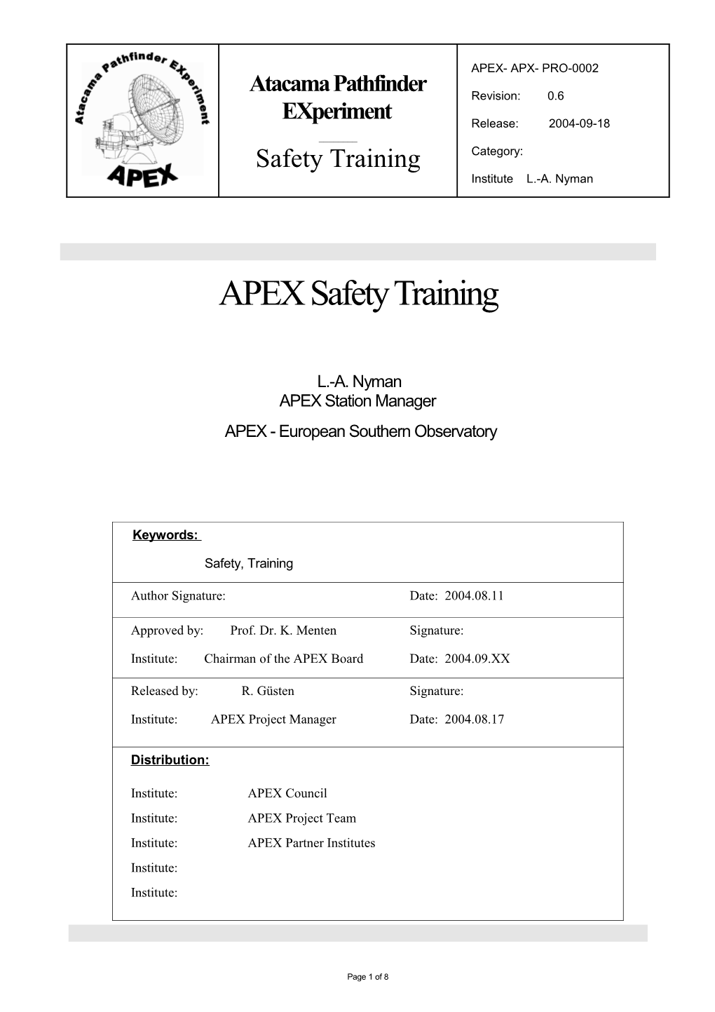 APEX Document Template