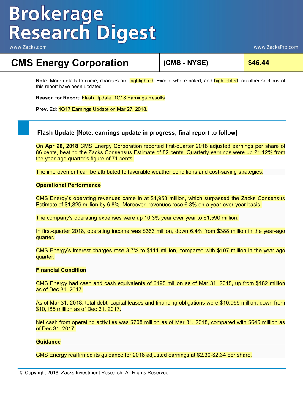 CMS Energy Corporation