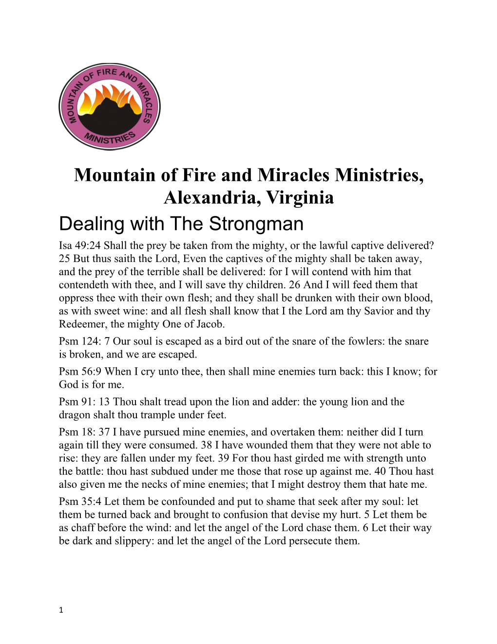 Mountain of Fire and Miracles Ministries, Alexandria, Virginia