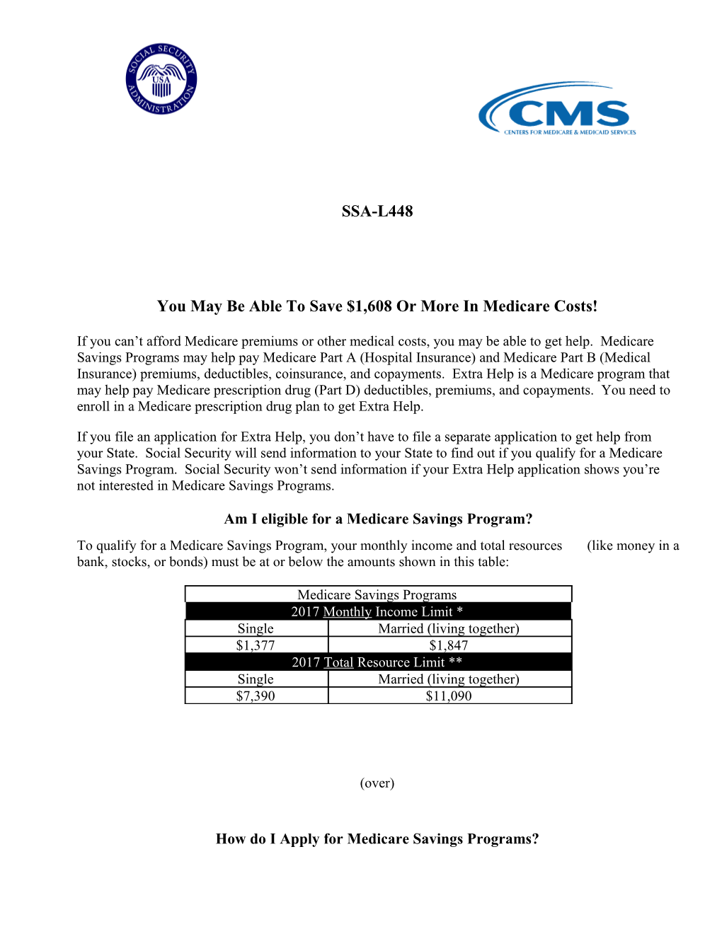 You May Be Able to Save $1,608 Or More in Medicare Costs!