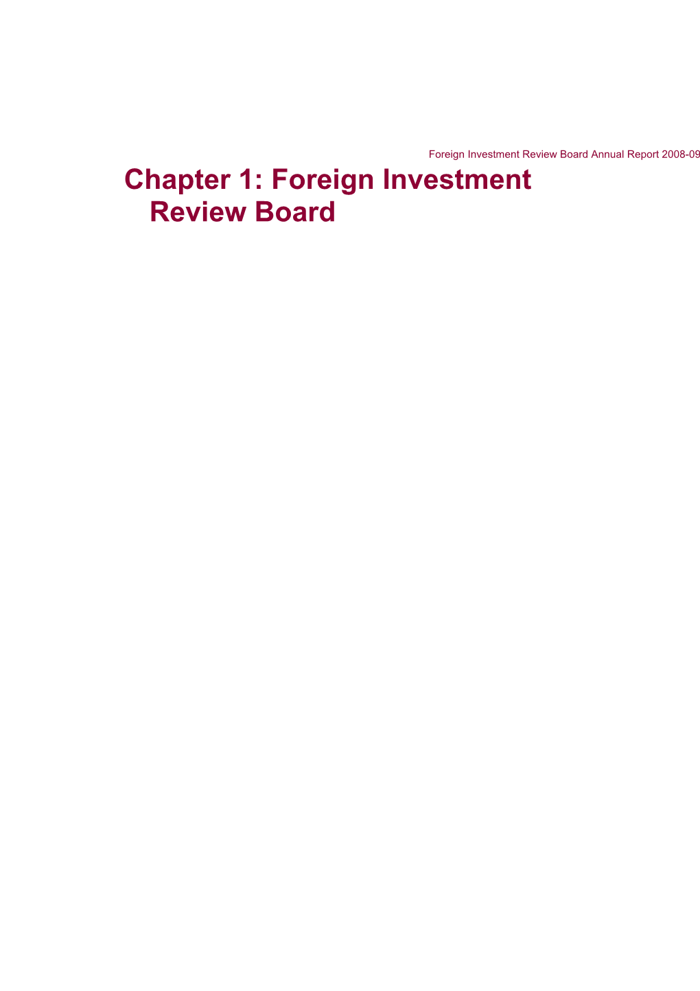 Foreign Investment Review Board Annual Report 2012-13