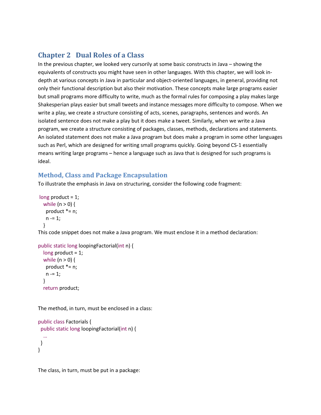 Chapter 2Dual Roles of a Class