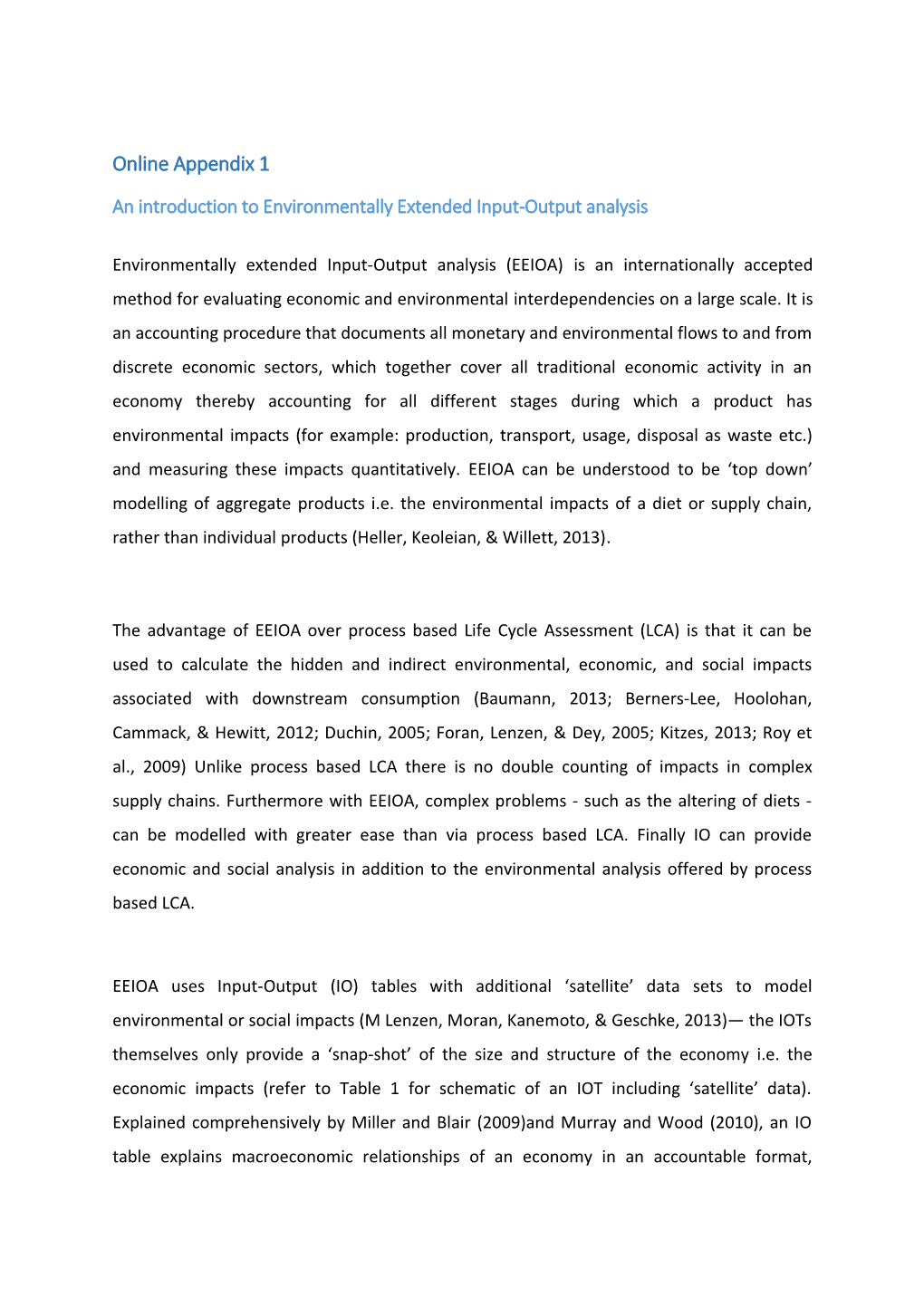 An Introduction to Environmentally Extended Input-Output Analysis