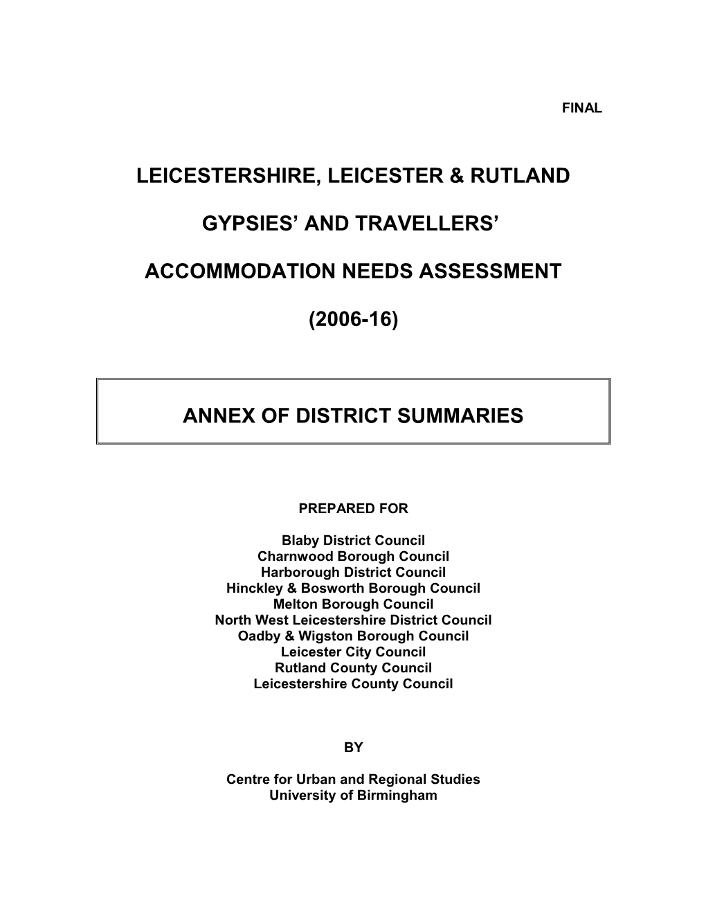 Leicestershire, Leicester & Rutland