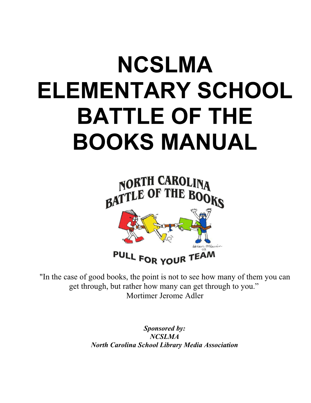 Ncslma Elementary School Battle of the Books Manual