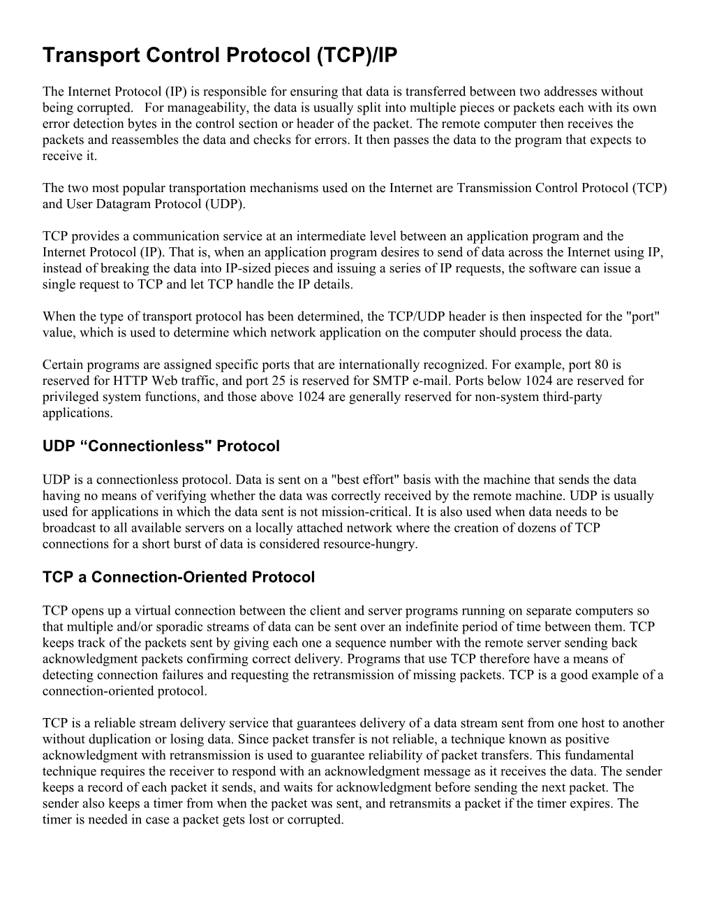 An Introduction to TCP/IP