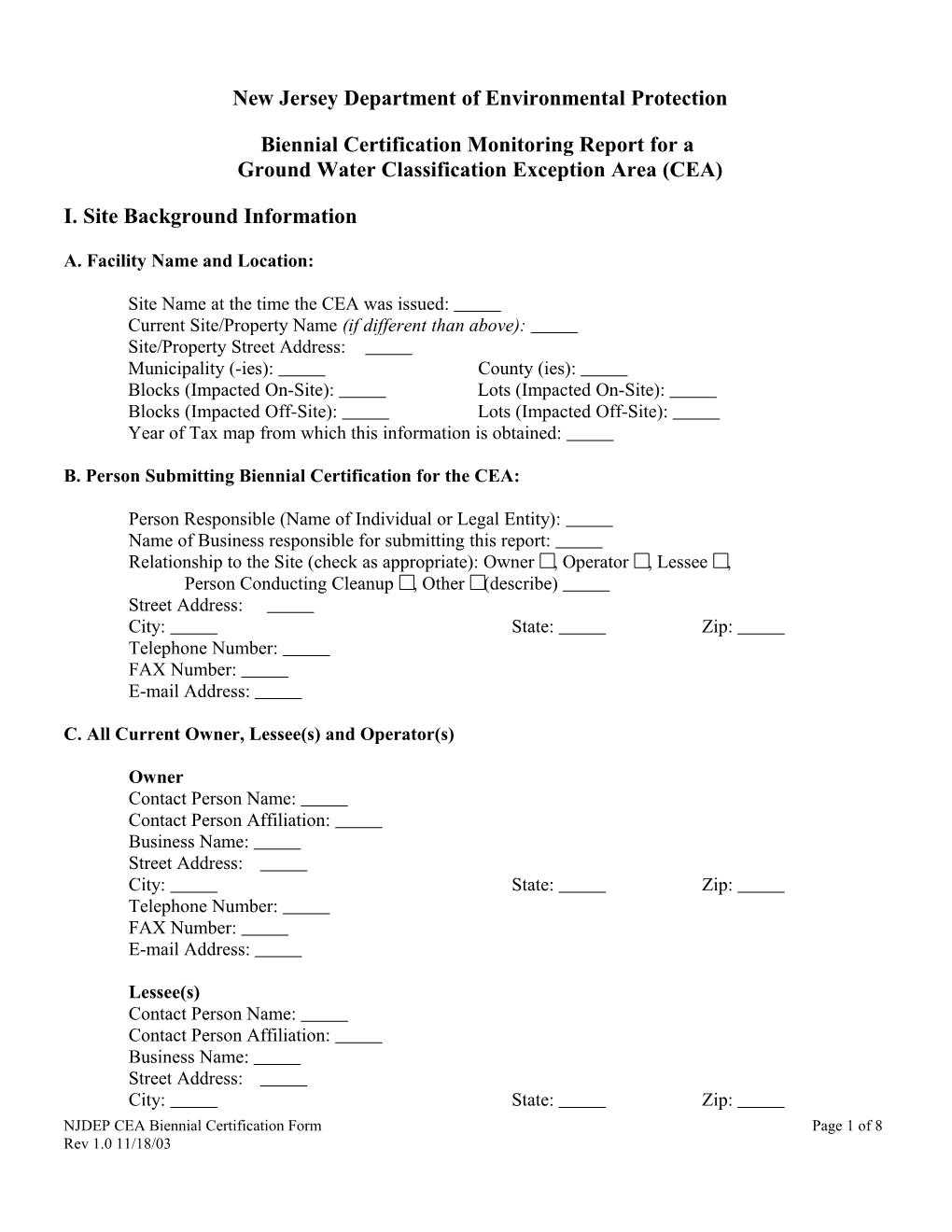 CEA Biennial Certification Form