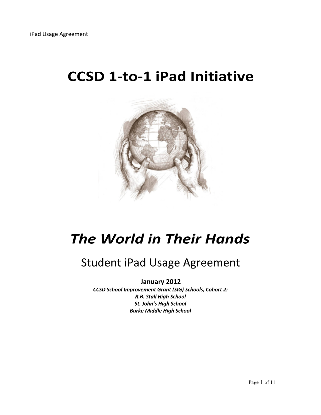 1-To1 Personal Learning Initiative - Grade 8 Ipad Pilot