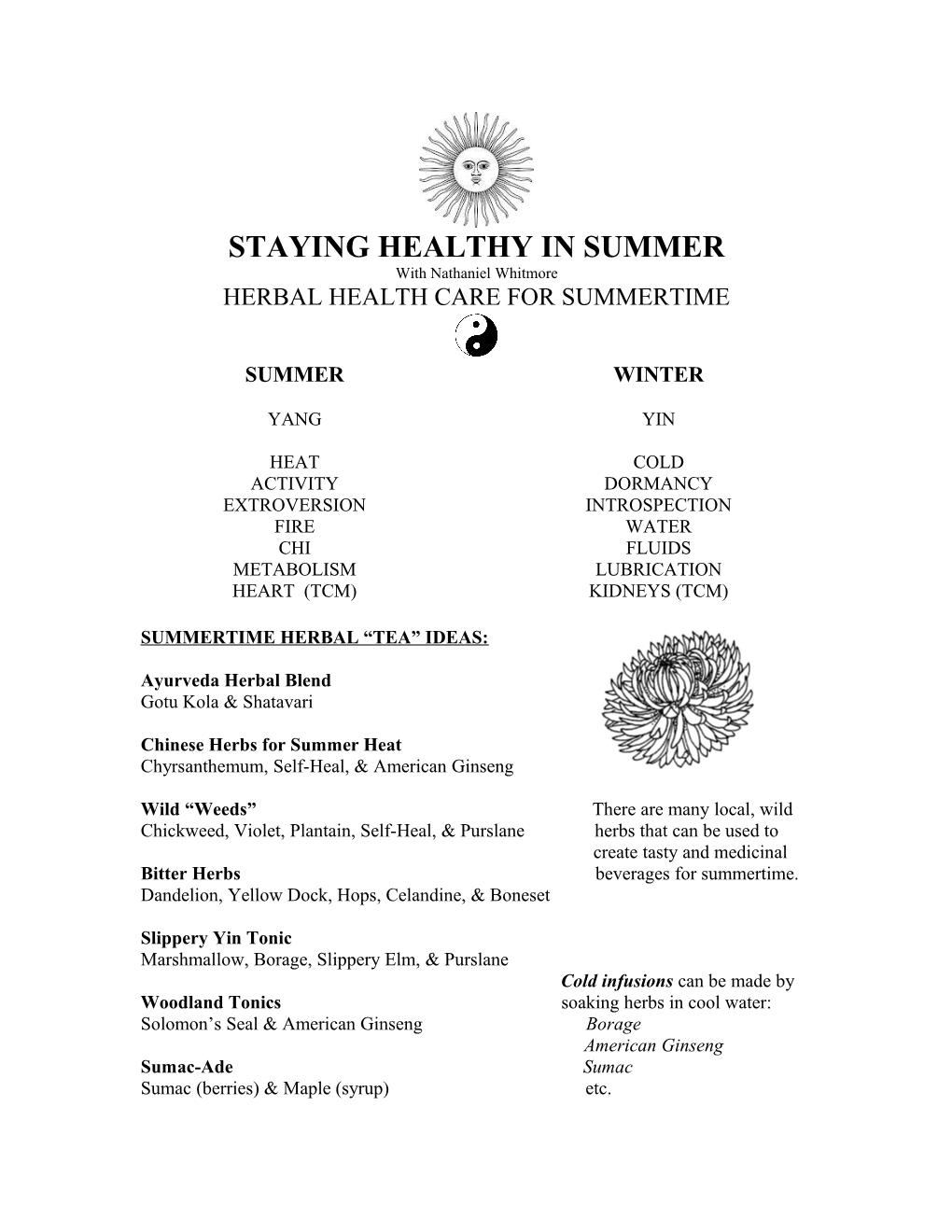 Staying Healthy in Summer