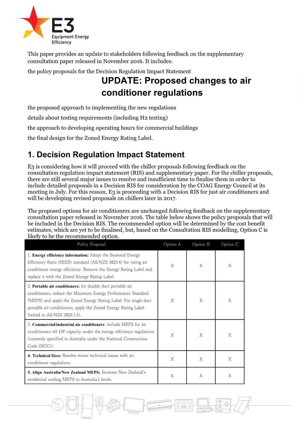 The Proposed Approach to Implementing the New Regulations