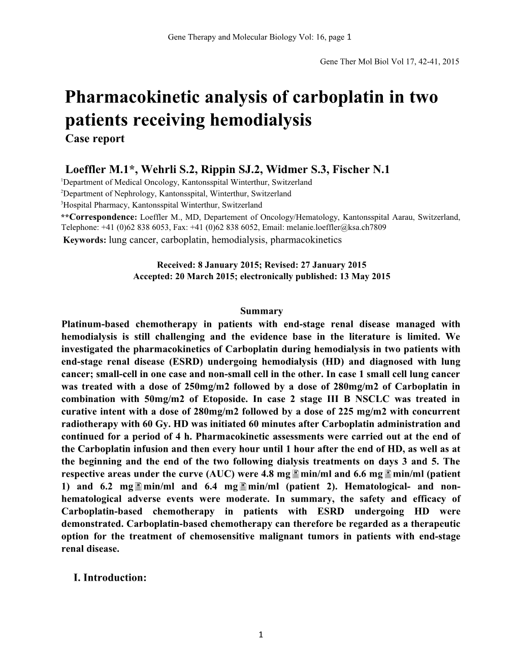 Gene Ther Mol Biol Vol 16, 227-233, 2014