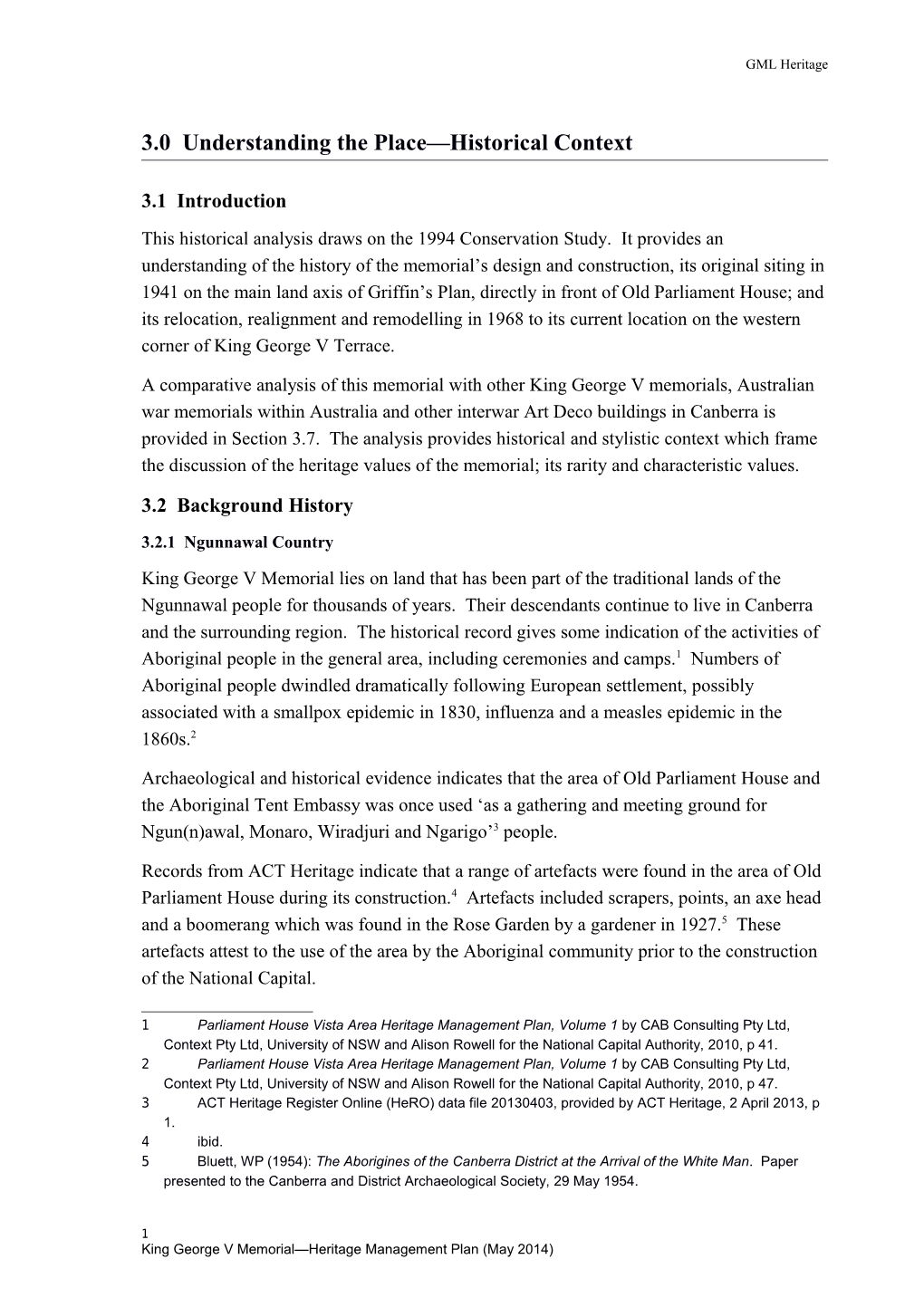 3.0 Understanding the Place Historical Context