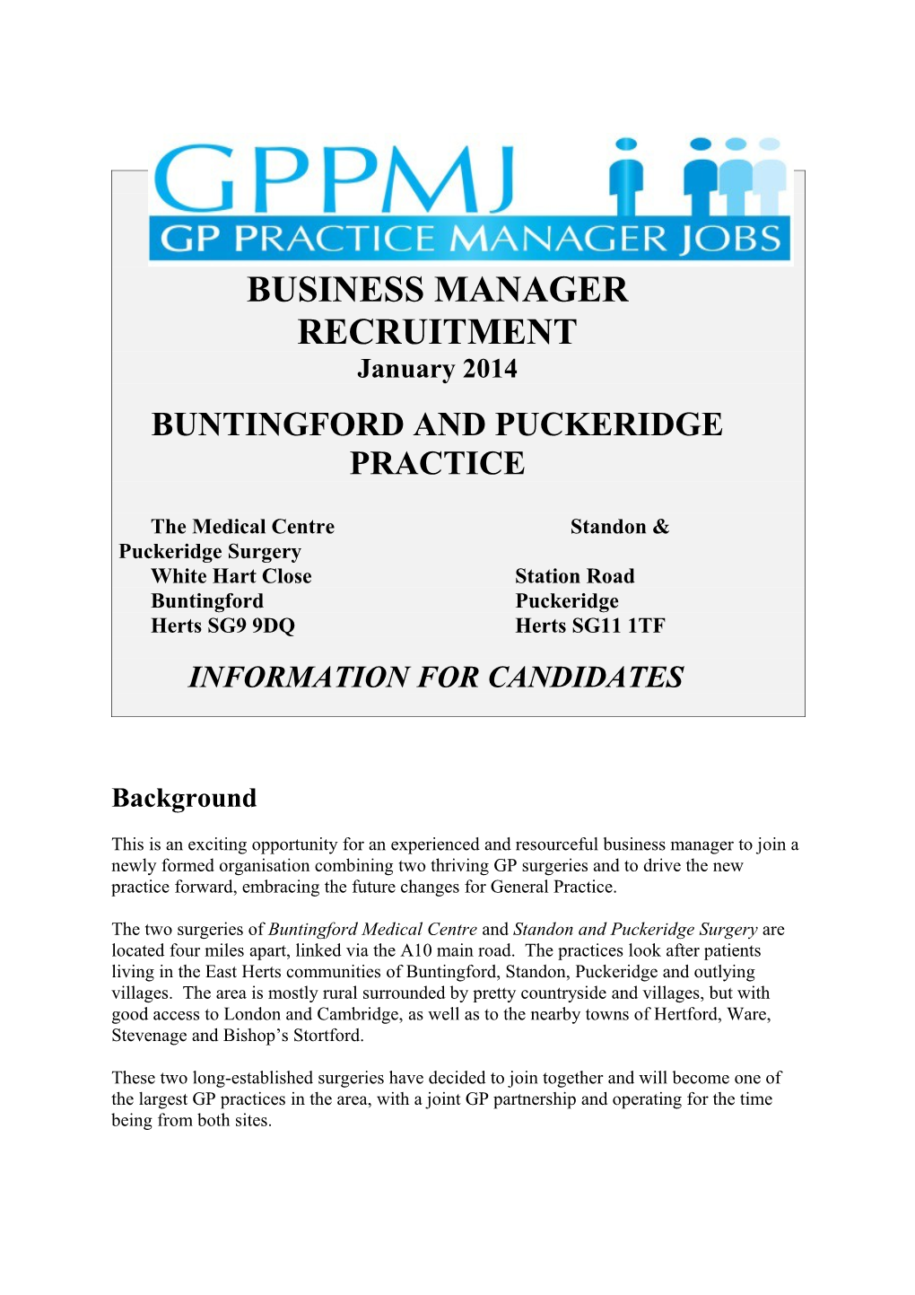 Buntingford and Puckeridge Practice