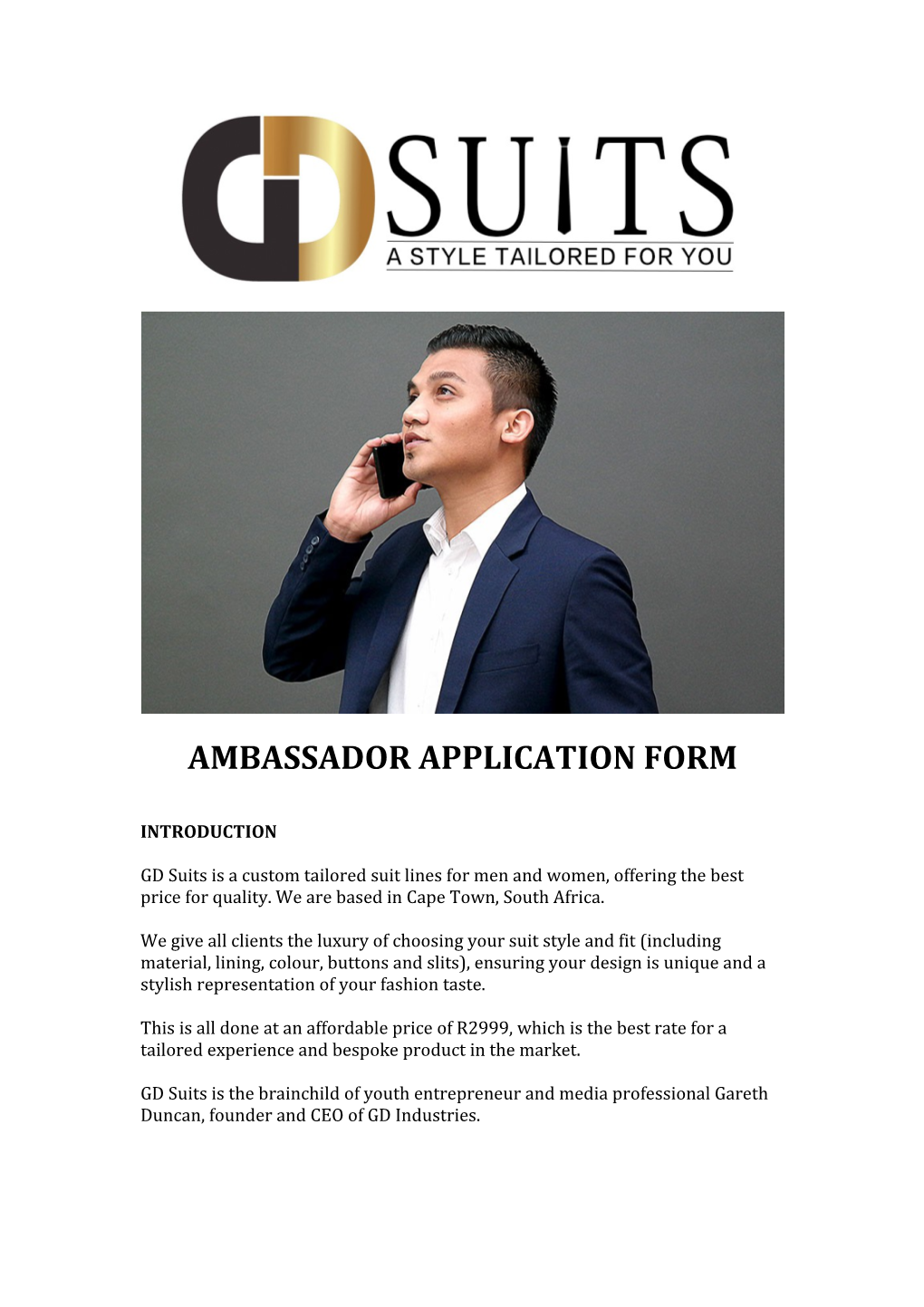Ambassador Application Form