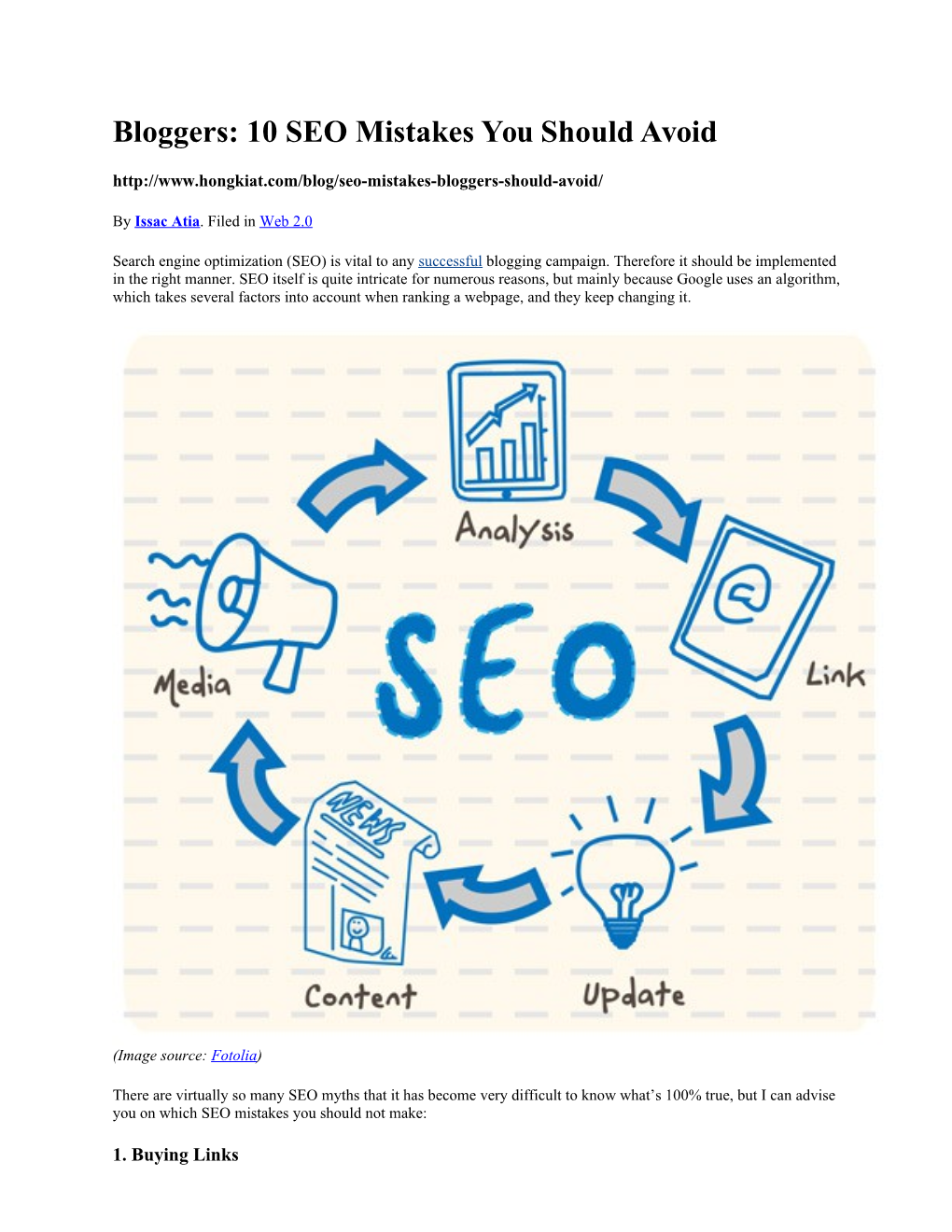 Bloggers: 10 SEO Mistakes You Should Avoid