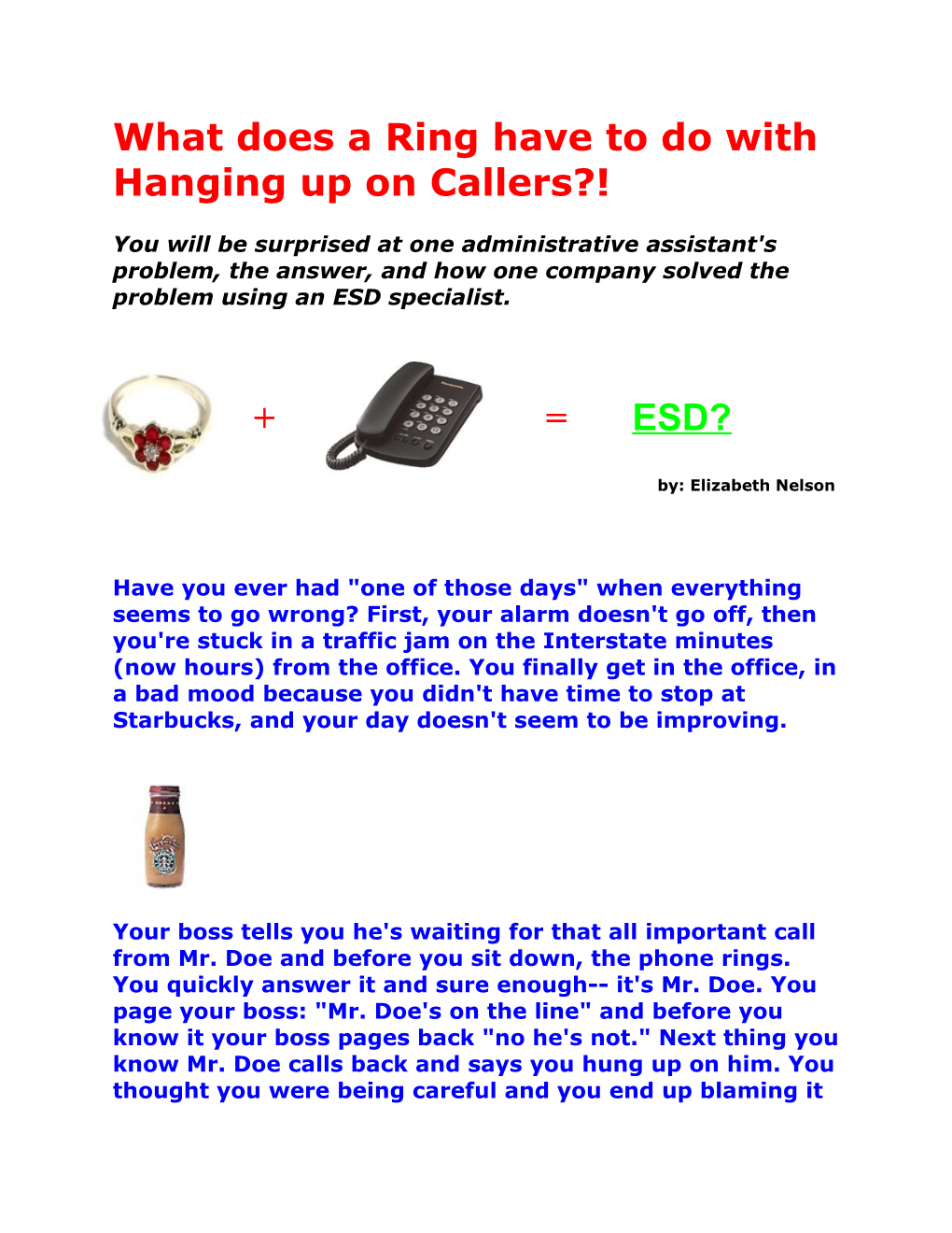 What Does a Ring Have to Do with Hanging up on Callers