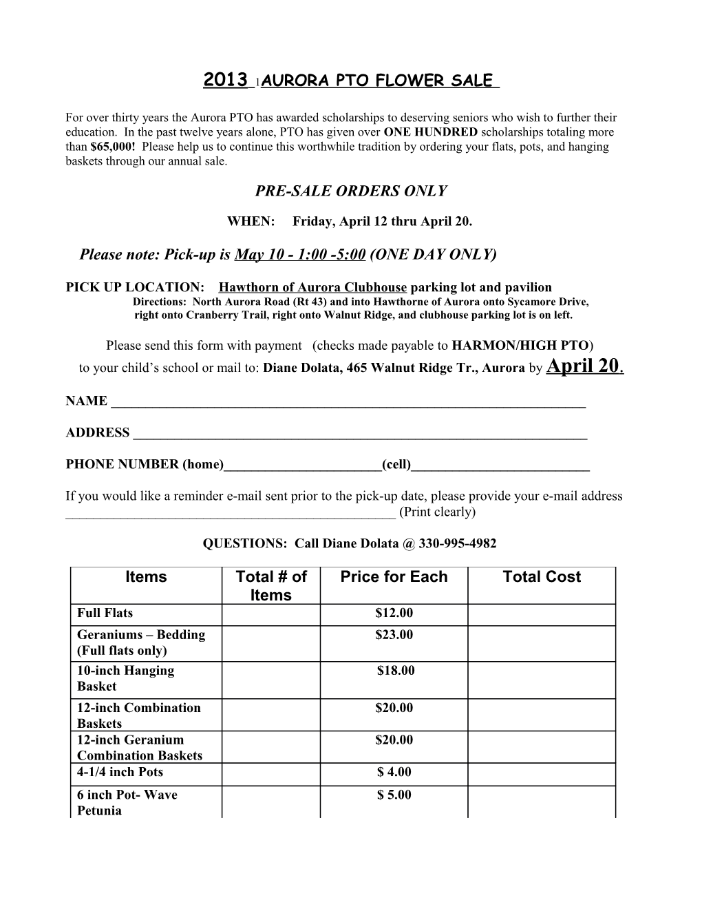 Aurora Pto Flower Sale