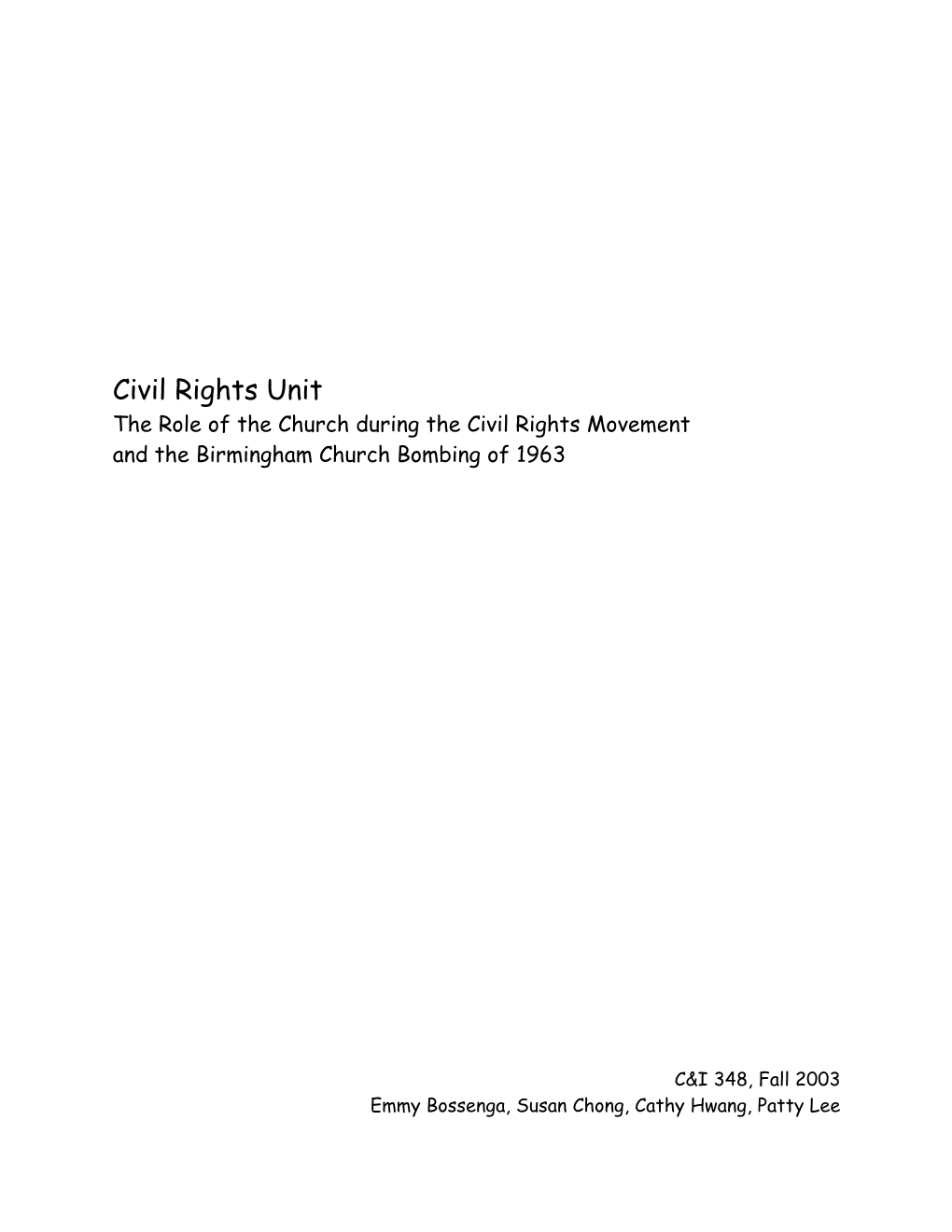 Civil Rights Unit