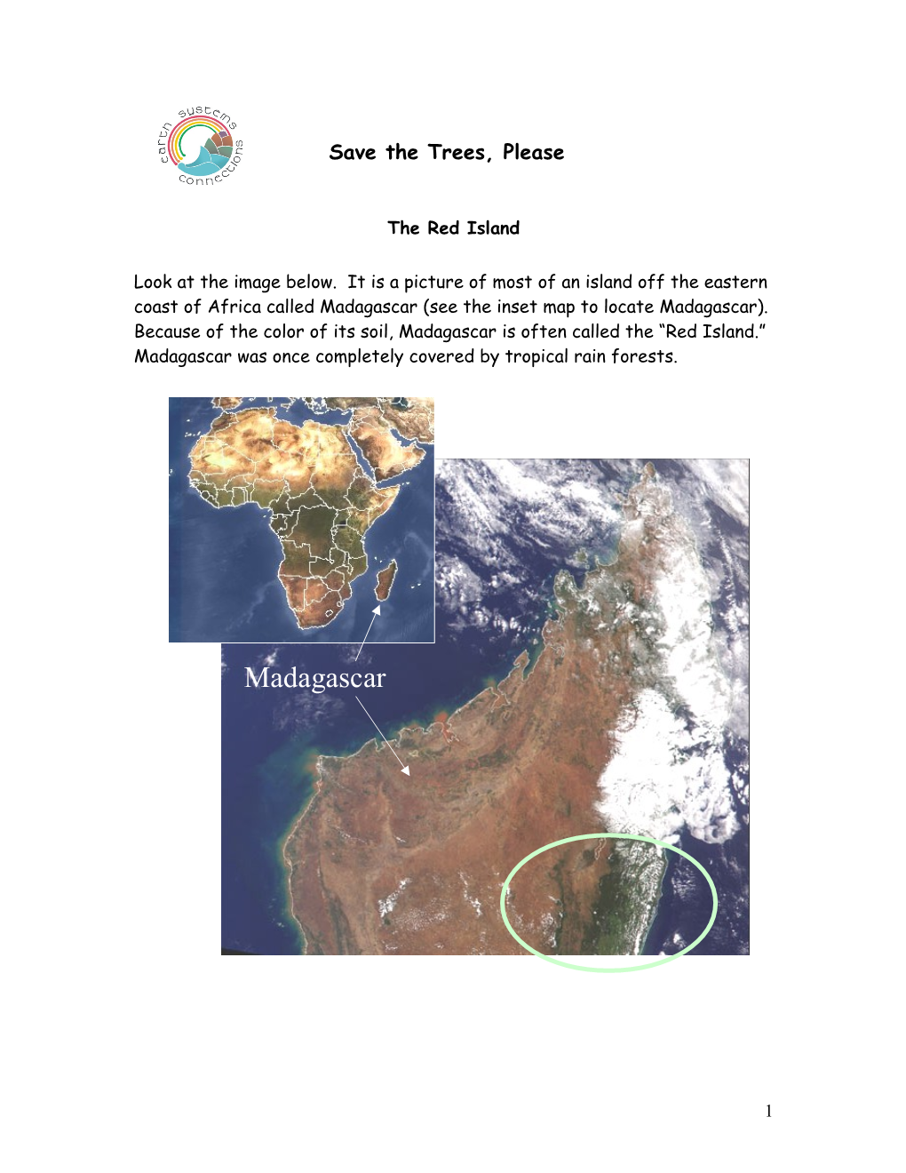 Series Two: the Red Island Another Lesson, a New Activity Image Sequence/Activity Sheet