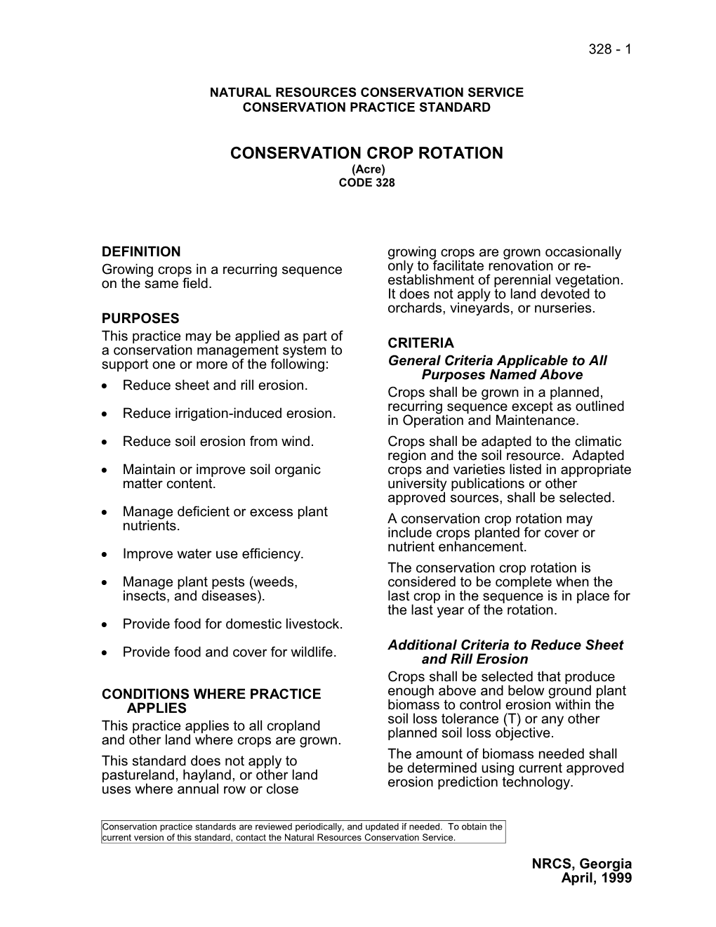 Conservation Crop Rotation (328)