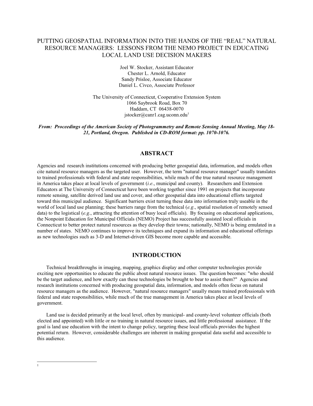 ASPRS Conference Paper