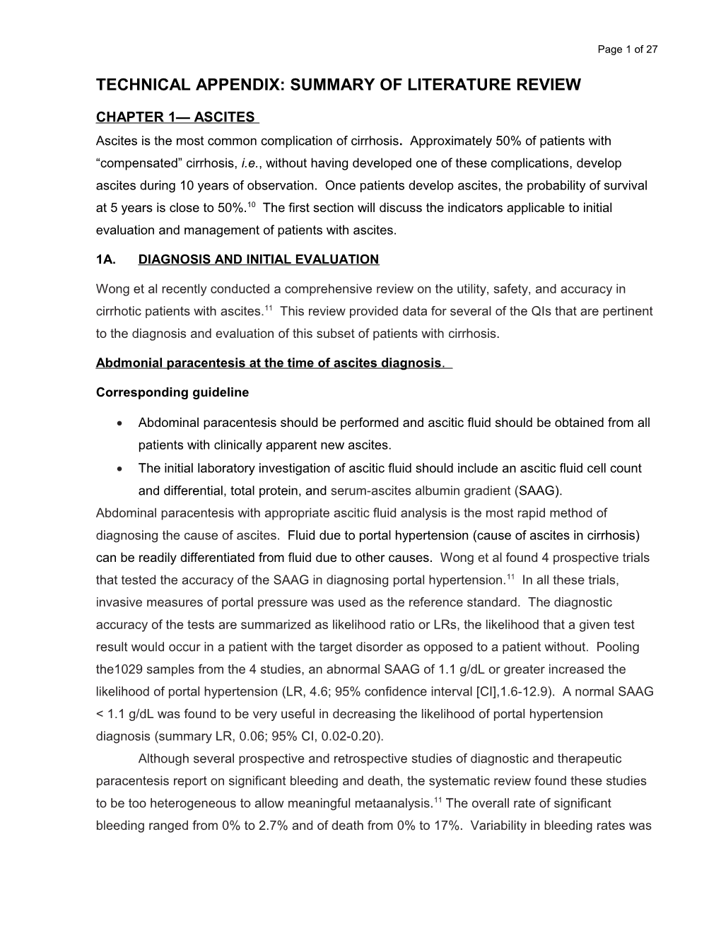 Quality of Care in Cirrhosis