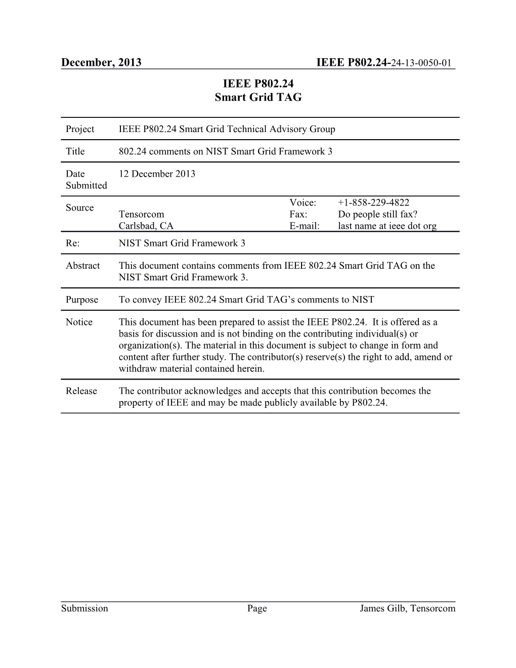 802.24 Comments on NIST Smart Grid Framework 3