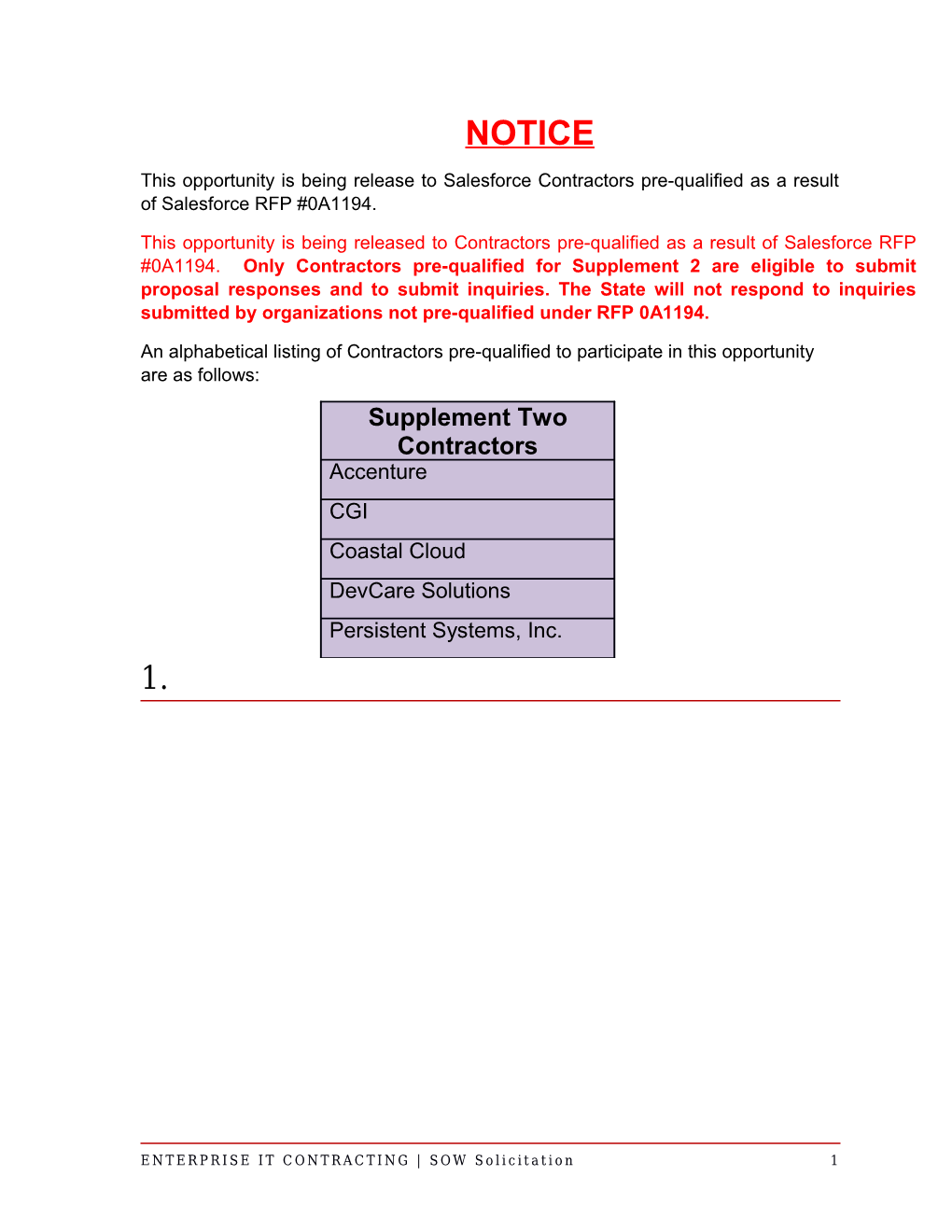 Solicitation of Work (SOW)Template