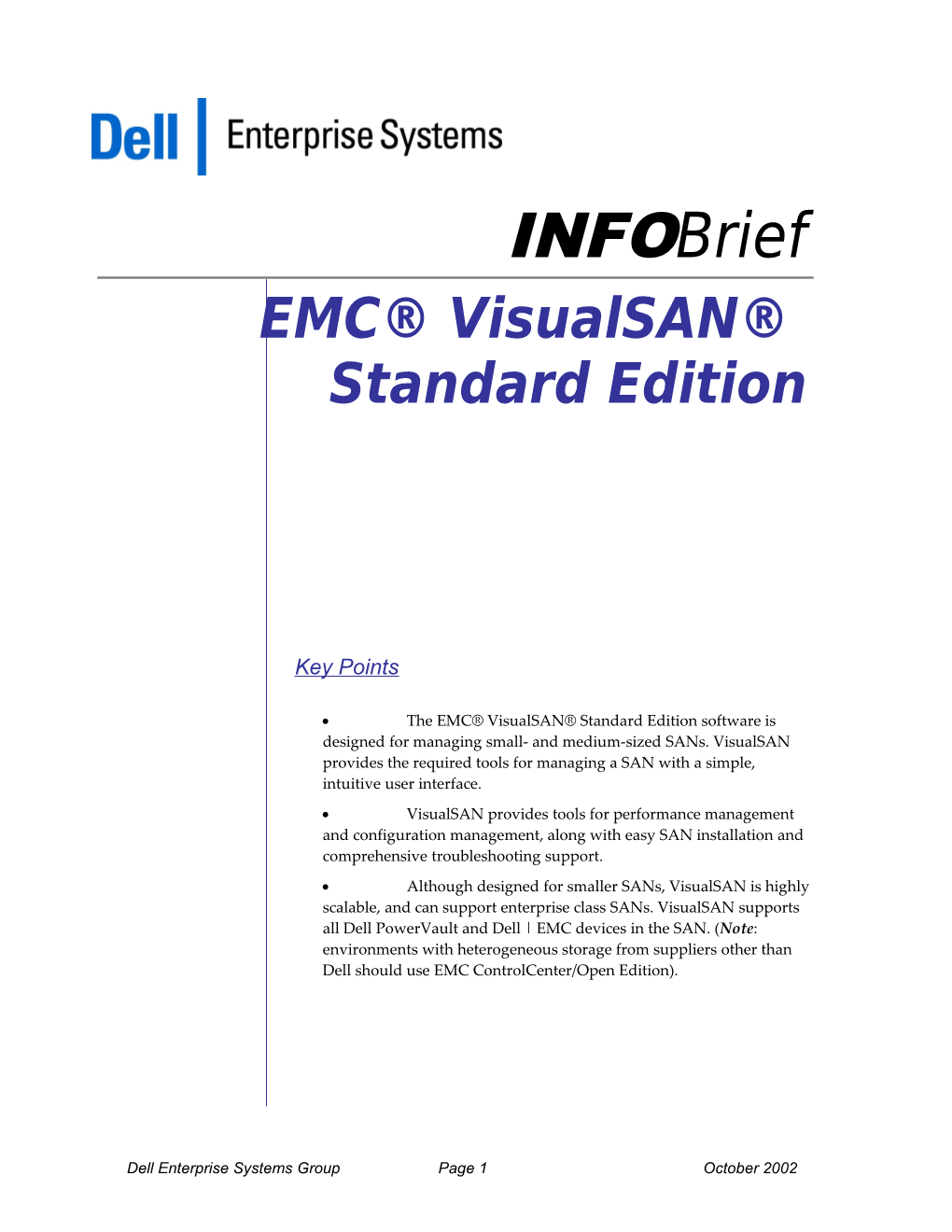 EMC Visualsan Infobrief