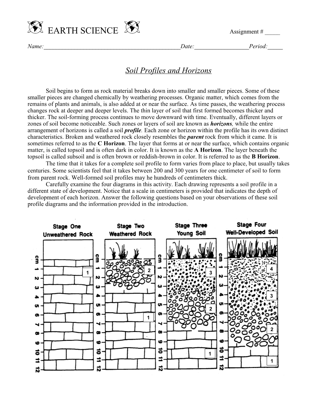 Soil Begins to Form As Rock Material Breaks Down Into Smaller and Smaller Pieces