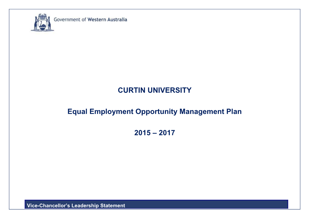 Equal Employment Opportunity Management Plan