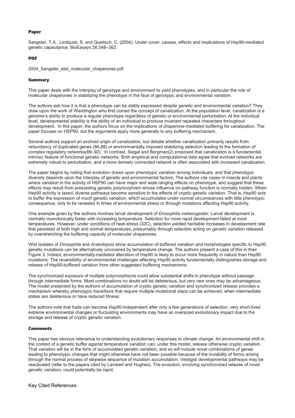 2004 Sangster Etal Molecular Chaperones.Pdf