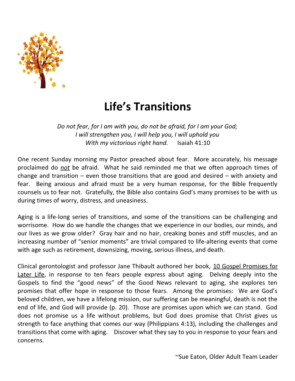 Life S Transitions