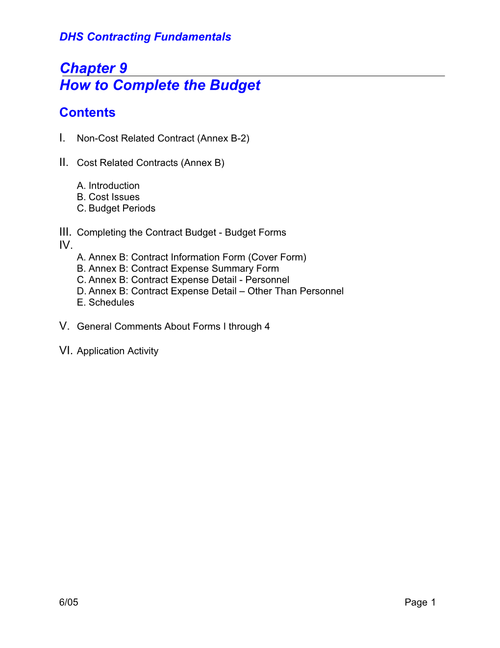 How to Complete the Budget