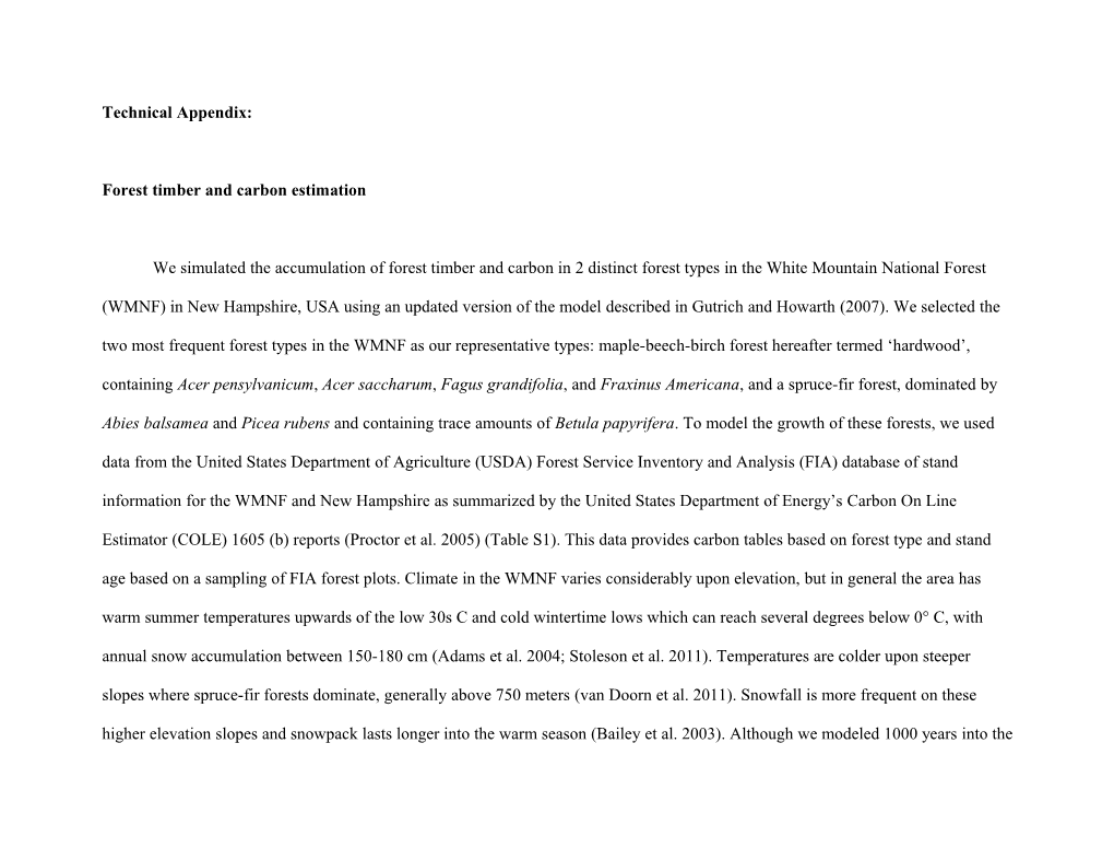 Forest Timber and Carbon Estimation