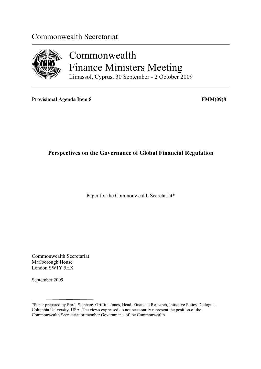 Reforming Governance of International Financial Regulation; Have the G20 Done Enough