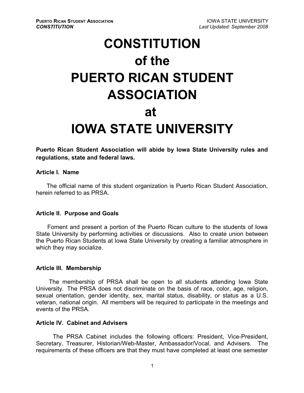 Puerto Rican Student Association(PRSA)