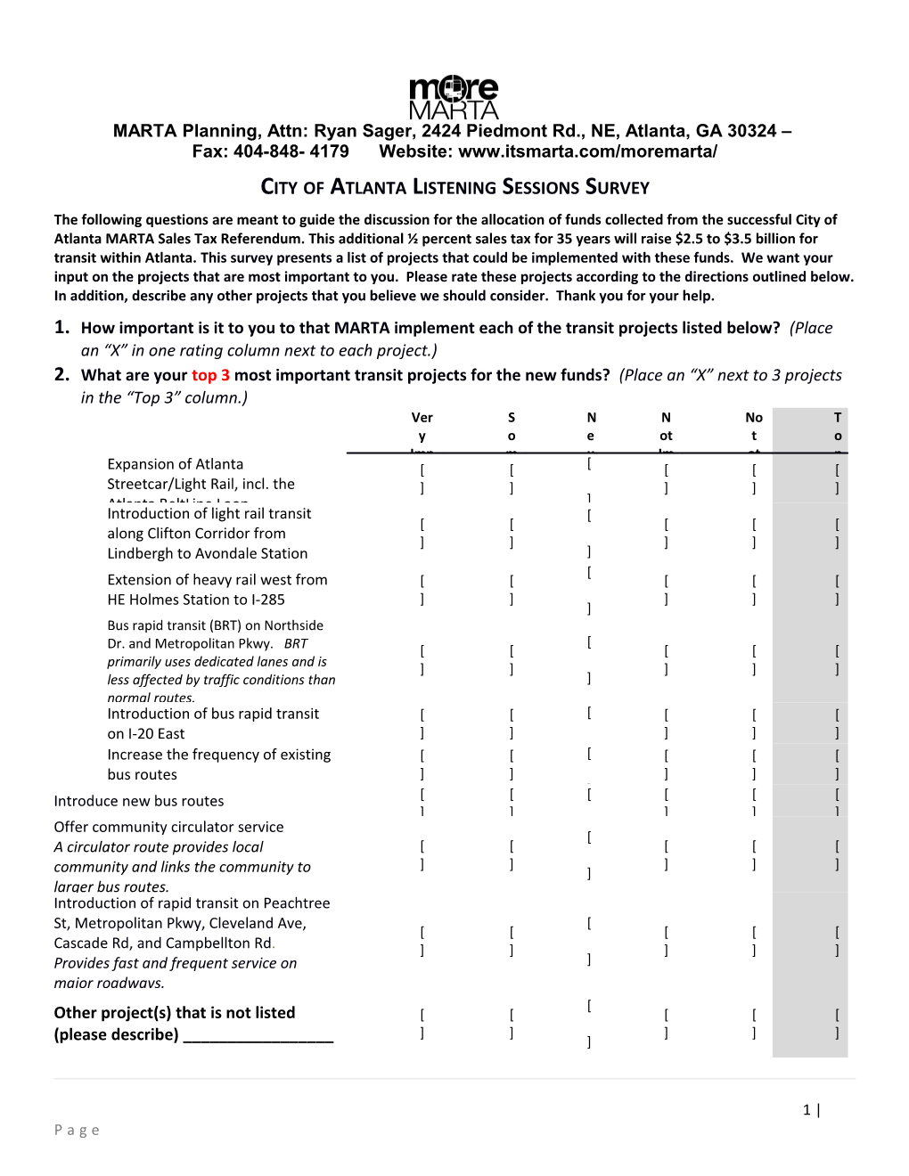 MMPT Stakeholder Survey