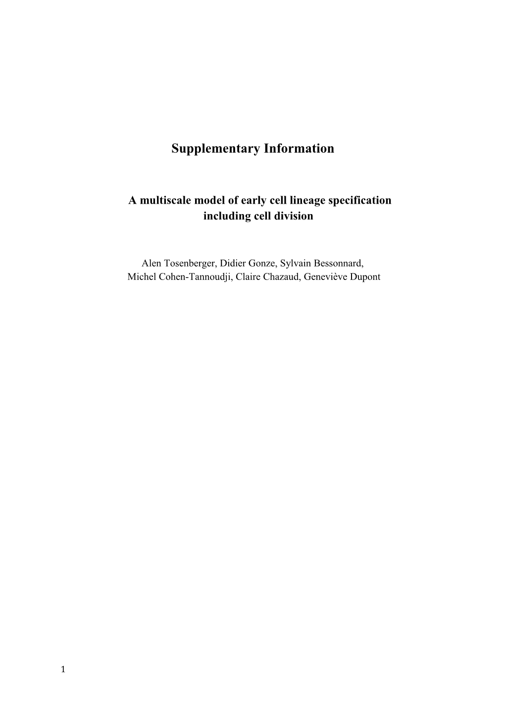 A Multiscale Model of Early Celllineage Specification Including Cell Division