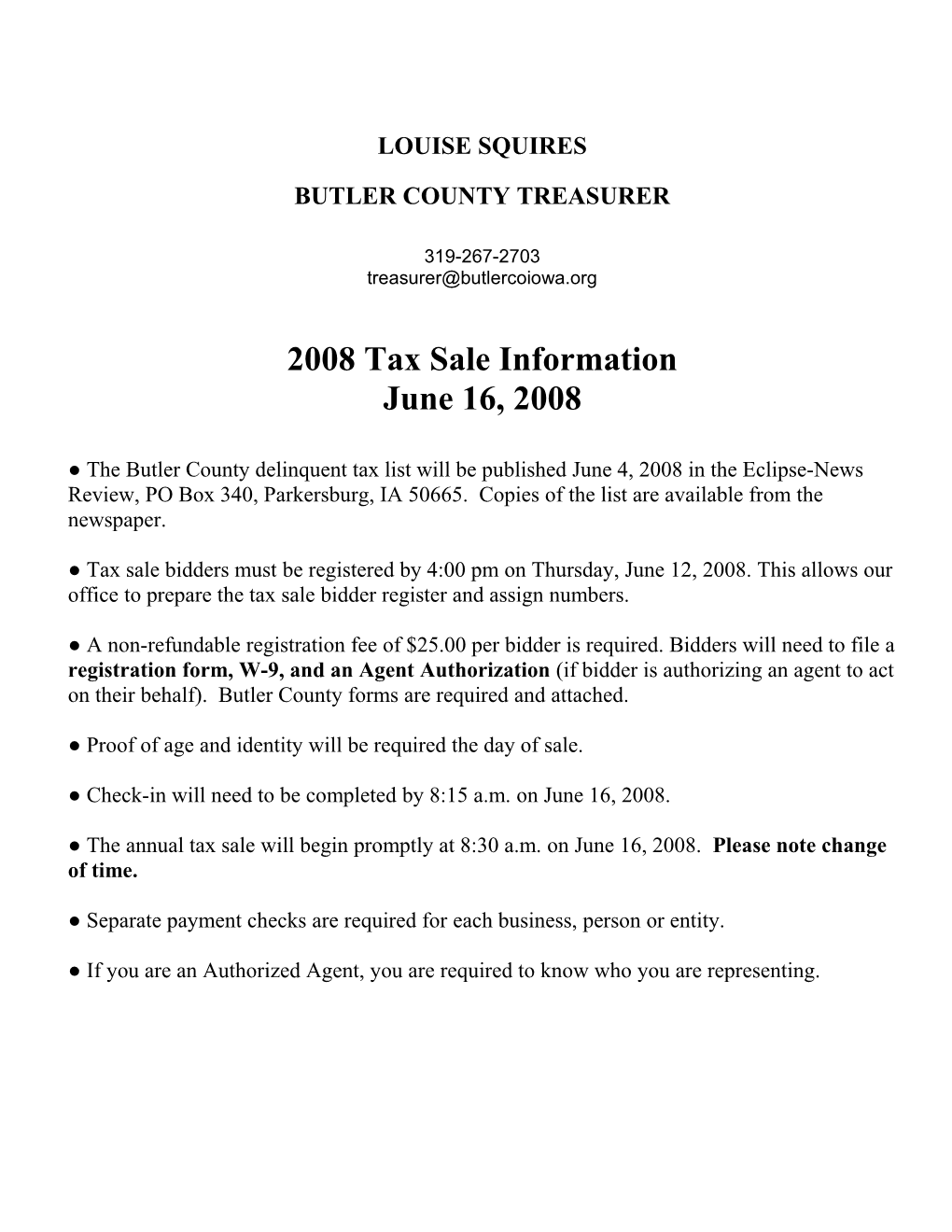 Butler County Treasurer