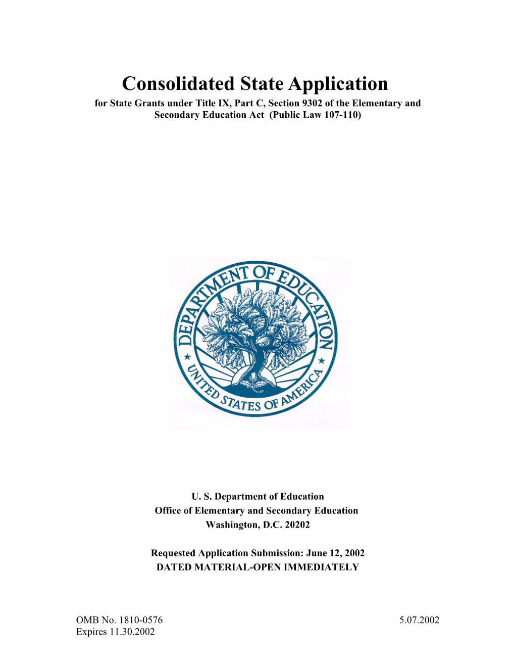 Consolidated State Application