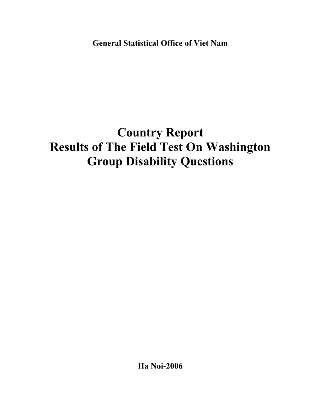 Cognitive Testing Report Outline