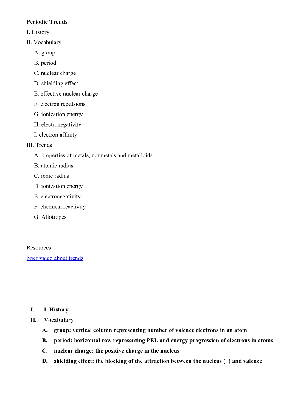 Periodic Trends