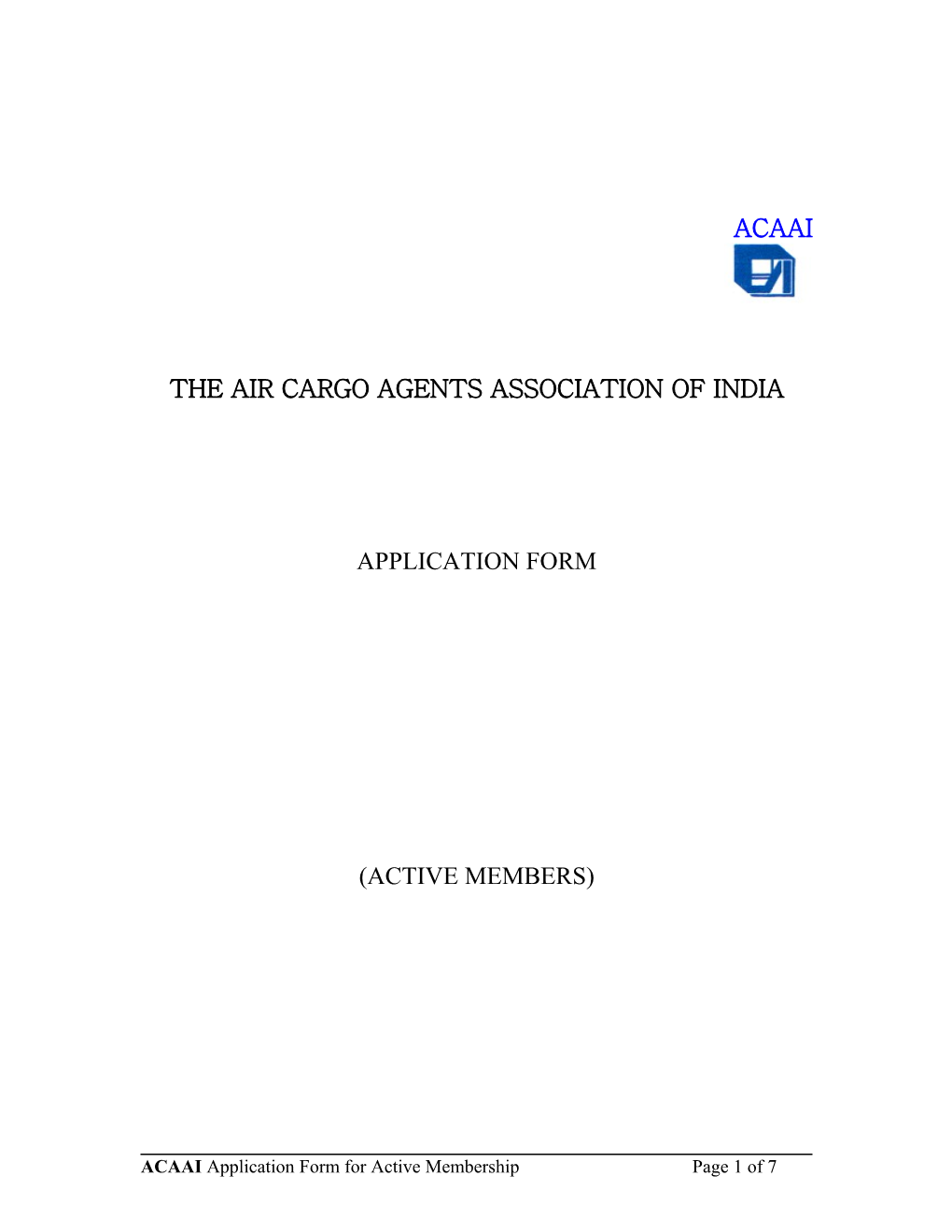 The Air Cargo Agents Association of India