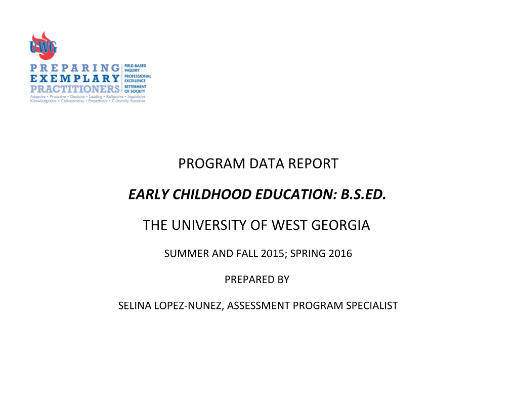 Early Childhood Education: B.S.Ed