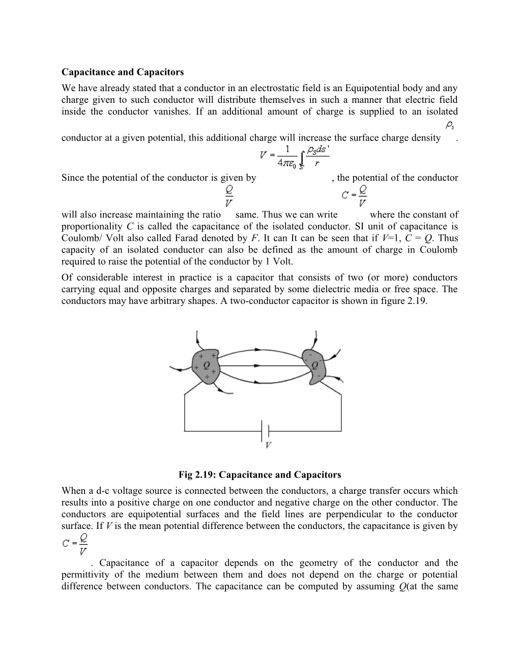 Capacitance and Capacitors