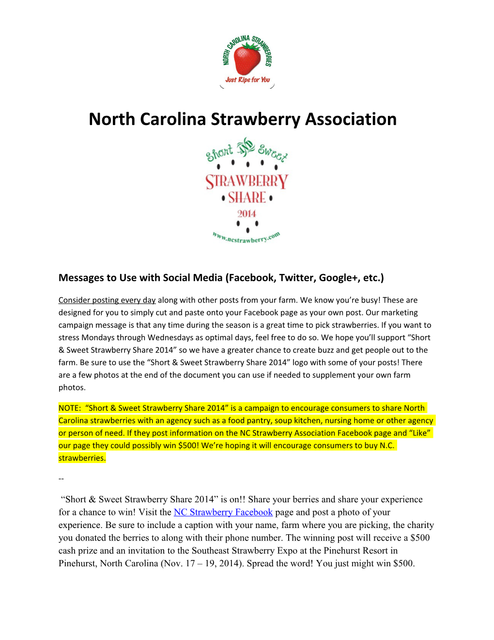 North Carolina Strawberry Association