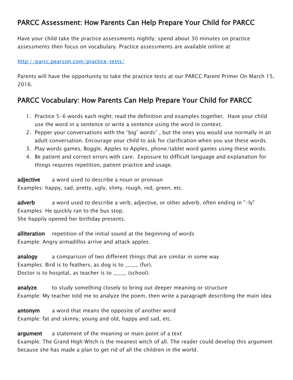 PARCC Assessment: How Parents Can Help Prepare Your Child for PARCC