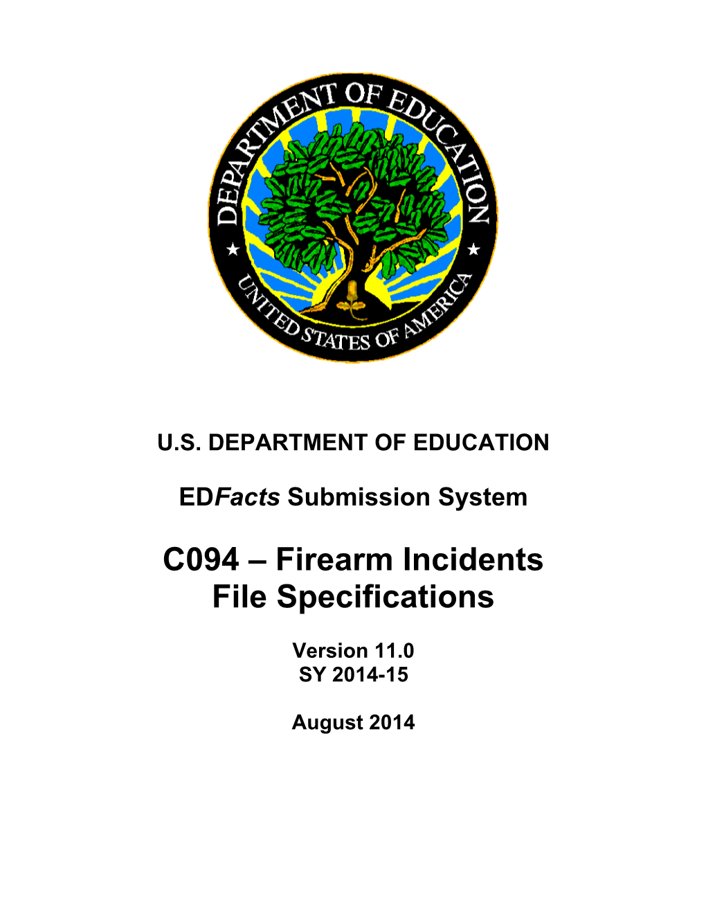 Firearm Incidents File Specifications